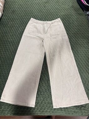 entro Wide Leg Light Gray Jeans